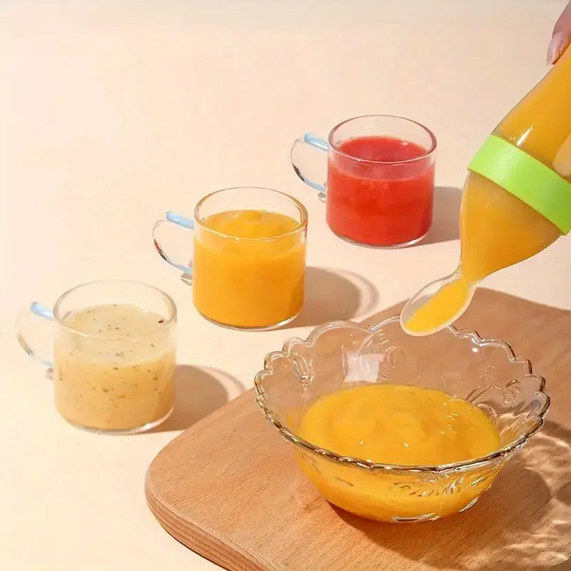All-in-One Bottle & Spoon for Mess-Free Meals 👶❤️