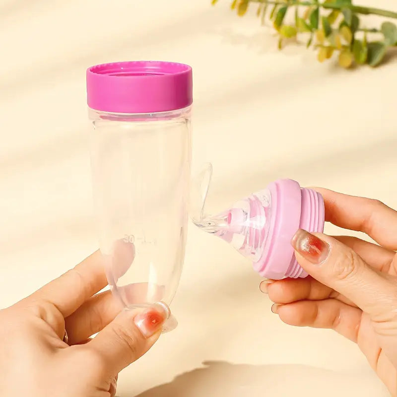 All-in-One Bottle & Spoon for Mess-Free Meals 👶❤️