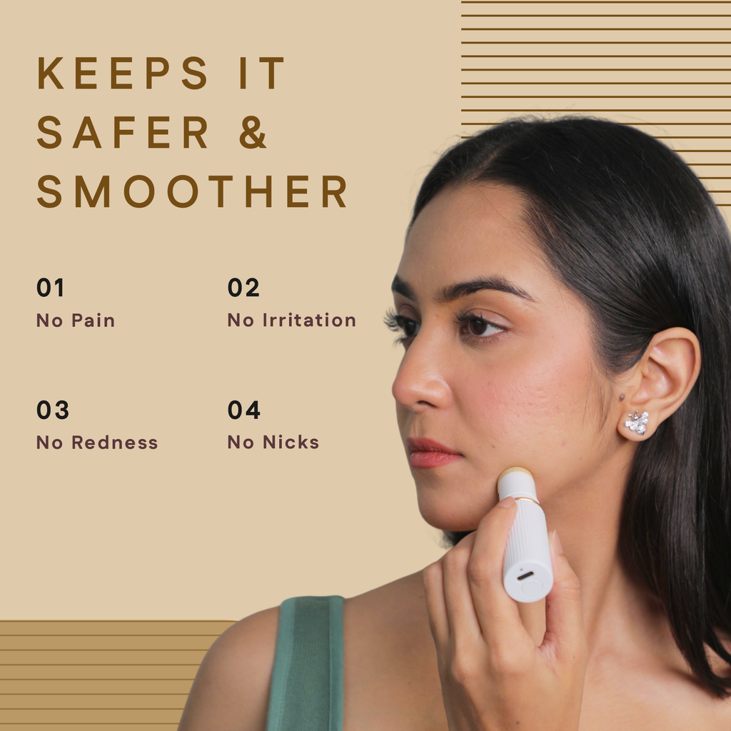 Face Trimmer | Painless Facial Hair Removal Tool With 3D Cutting Technology