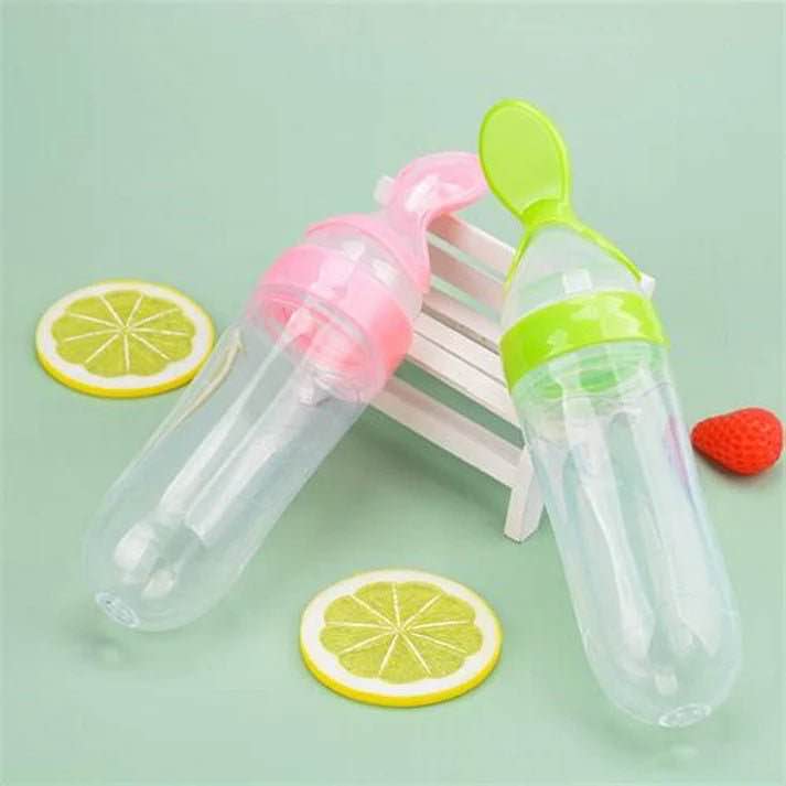 All-in-One Bottle & Spoon for Mess-Free Meals 👶❤️