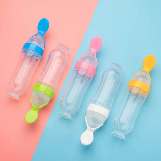 All-in-One Bottle & Spoon for Mess-Free Meals 👶❤️