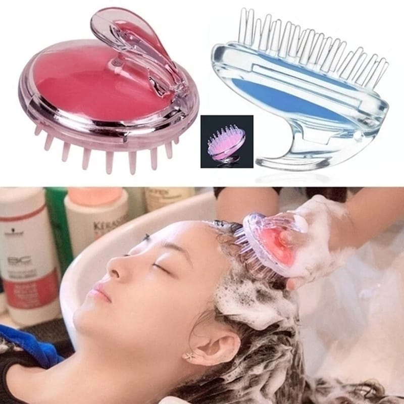 Hair Shampoo Brush Soft Silicone Scalp Massager In Pakistan - Trend Oye